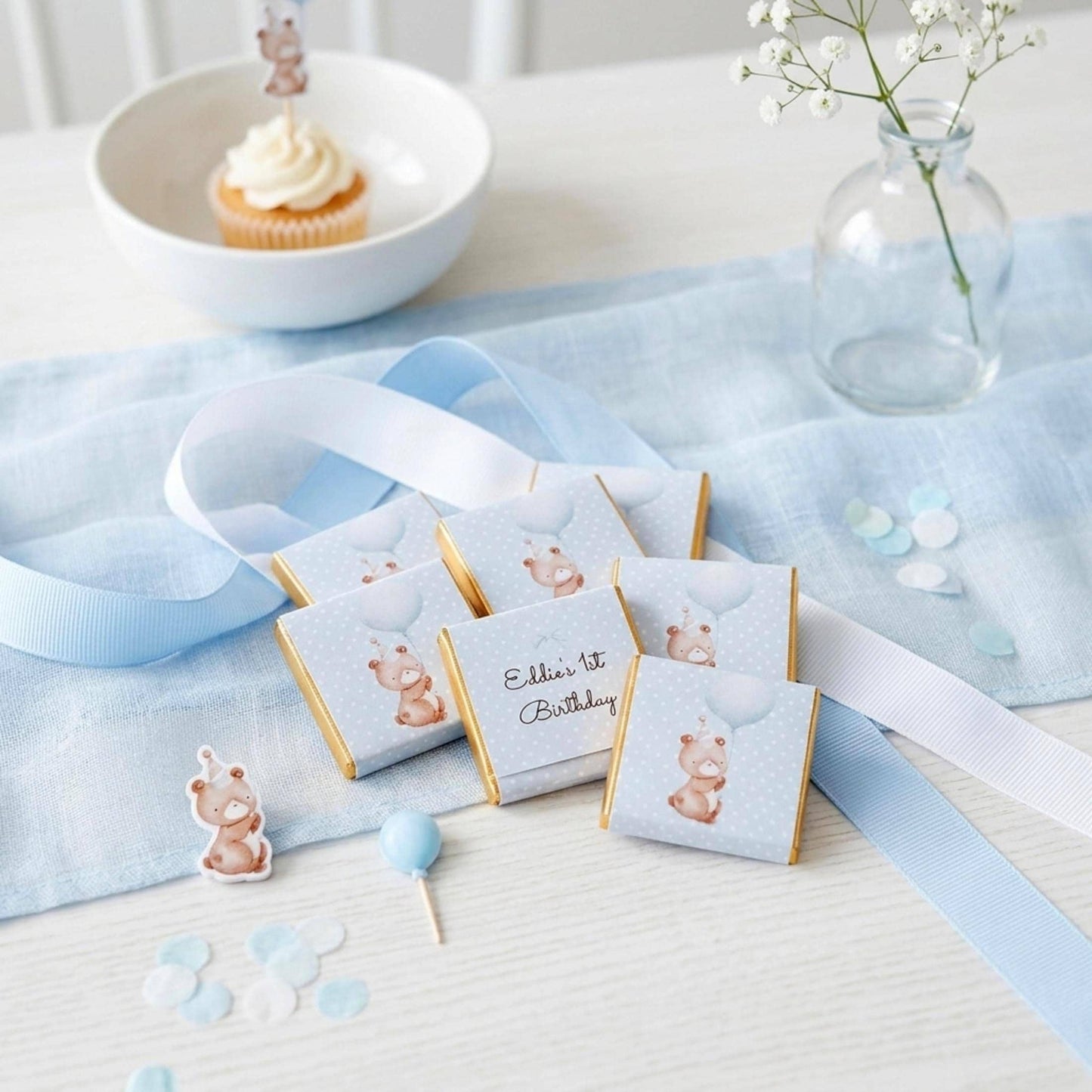 Personalised Baby Bear 1st Birthday Party Favours