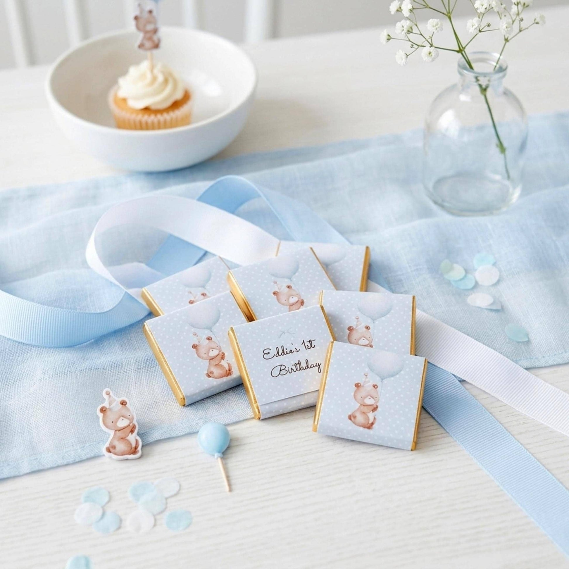 Personalised Baby Bear 1st Birthday Party Favours