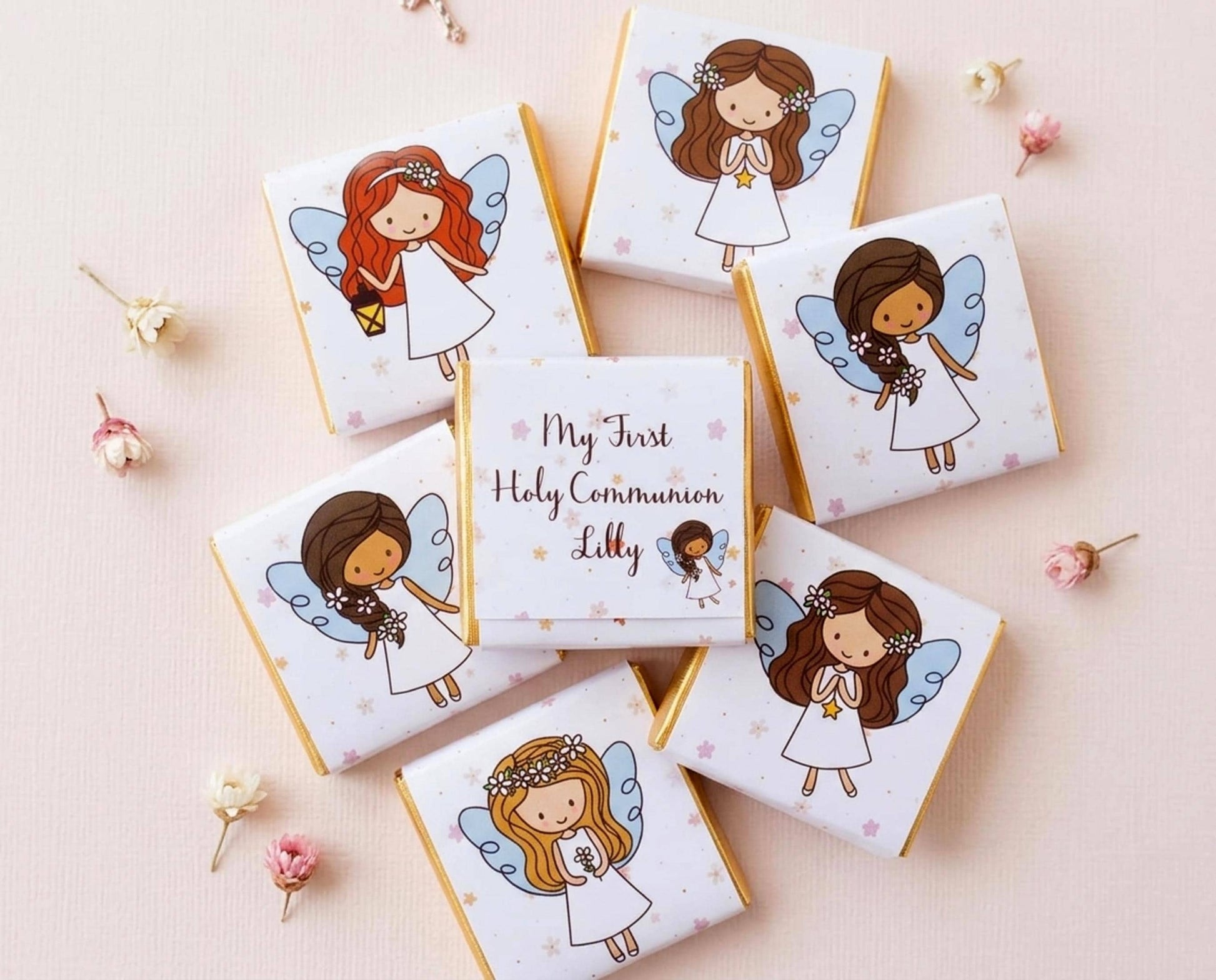 Personalised First Communion Favours for Girls – Religious Party Guest Treats