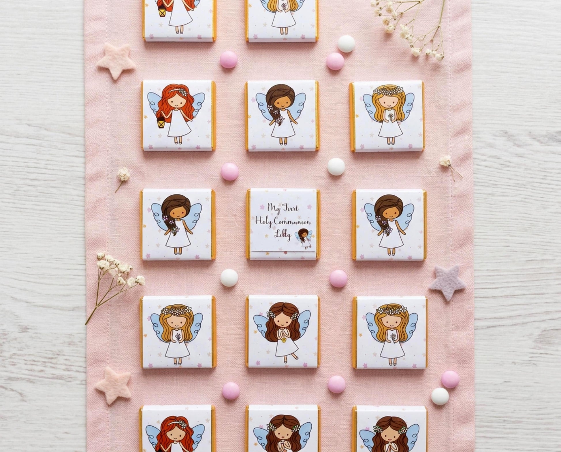 Personalised First Communion Favours for Girls – Religious Party Guest Treats