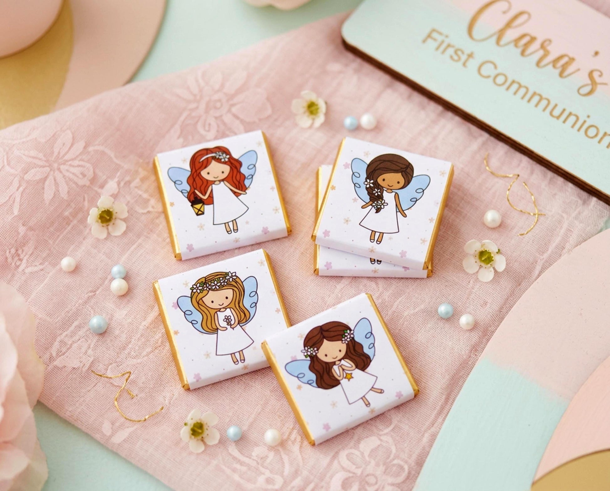 Personalised First Communion Favours for Girls – Religious Party Guest Treats