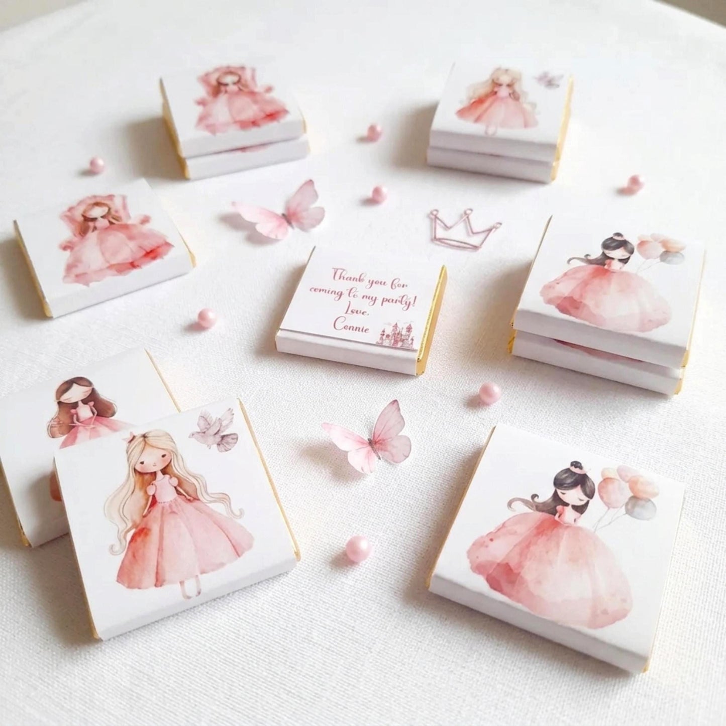 Personalised Princesses Birthday party favours – Fairy tale Treats