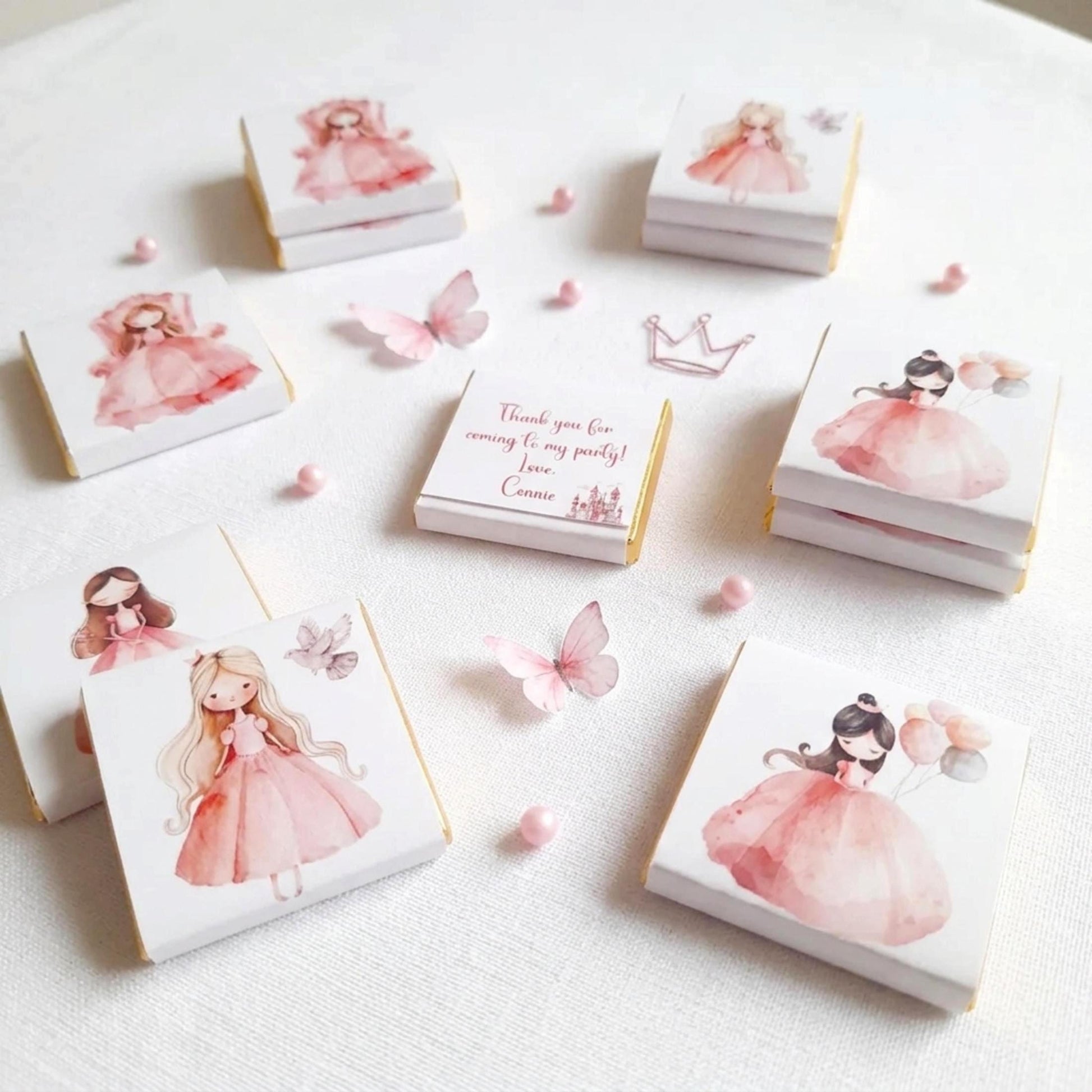 Personalised Princesses Birthday party favours – Fairy tale Treats