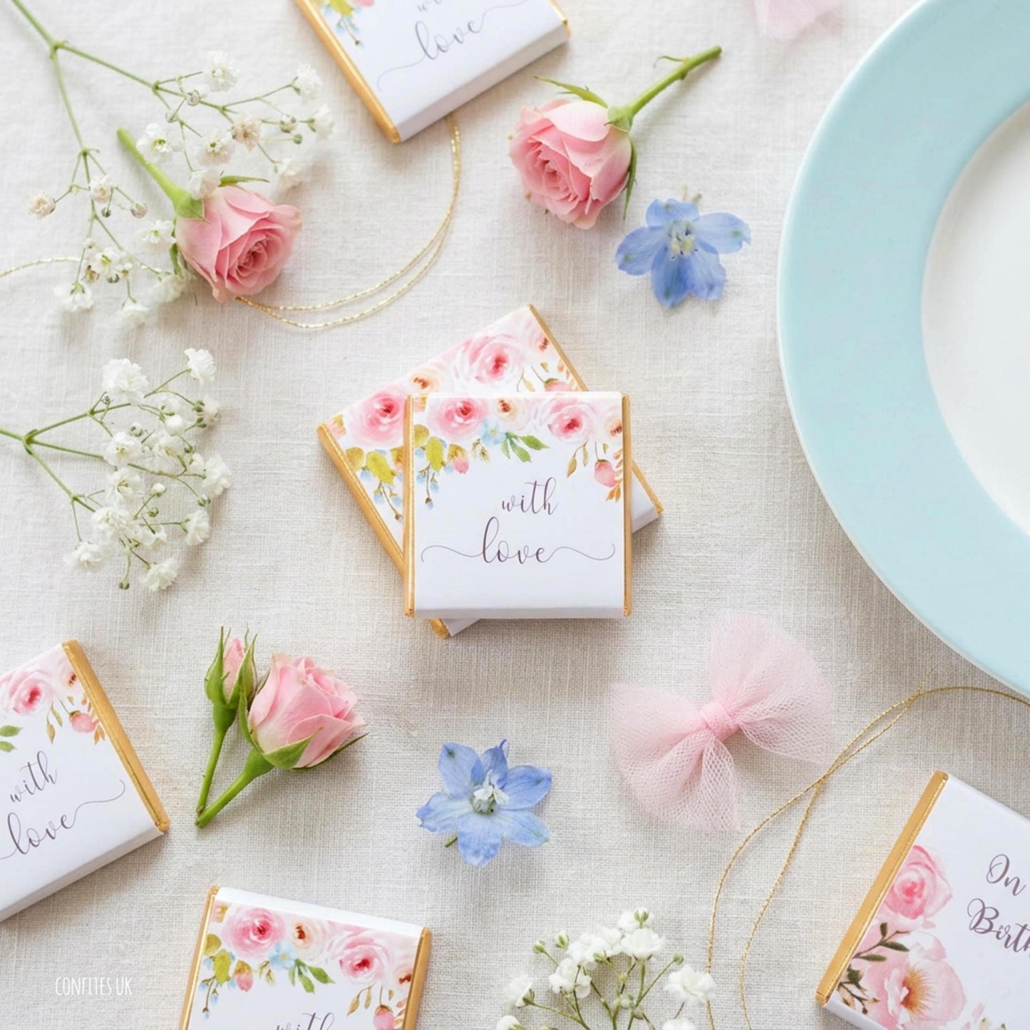 With Love Personalised Birthday Favours