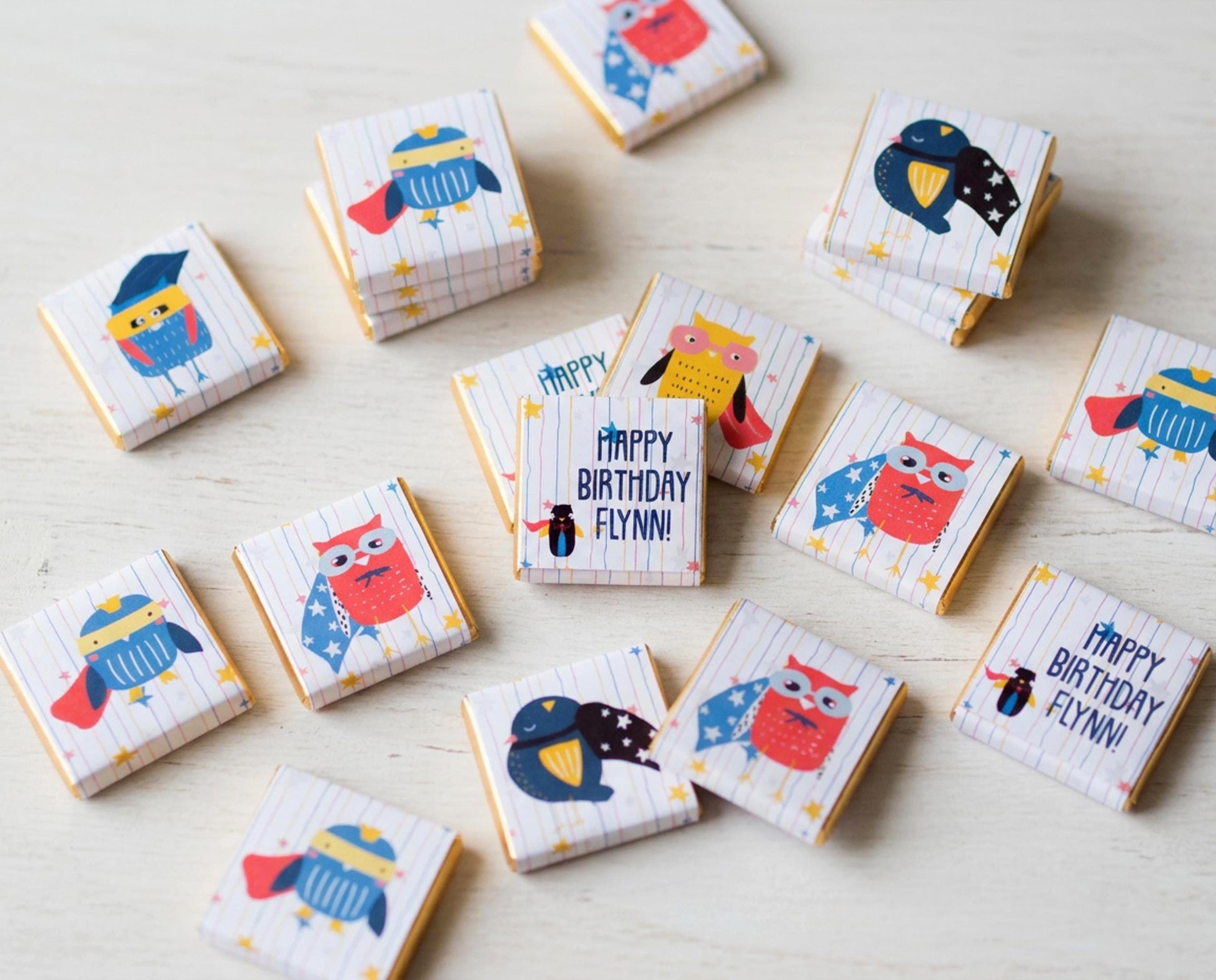 Personalised Super Bird Birthday Favours – Kids Party Treats