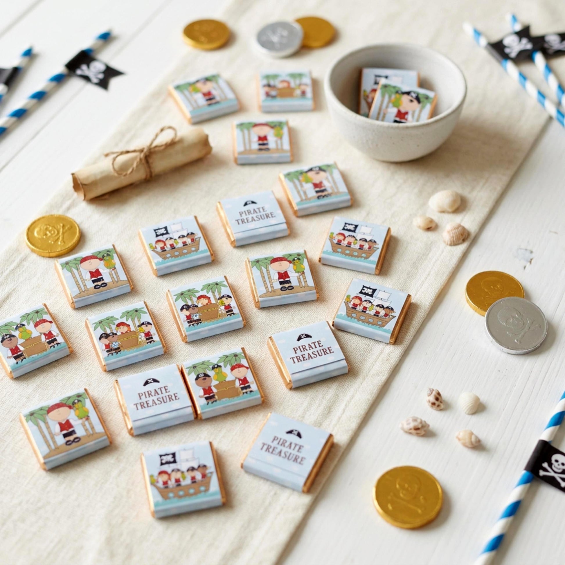 Personalised Pirate Birthday Party Favours – Treasure Hunt Treats