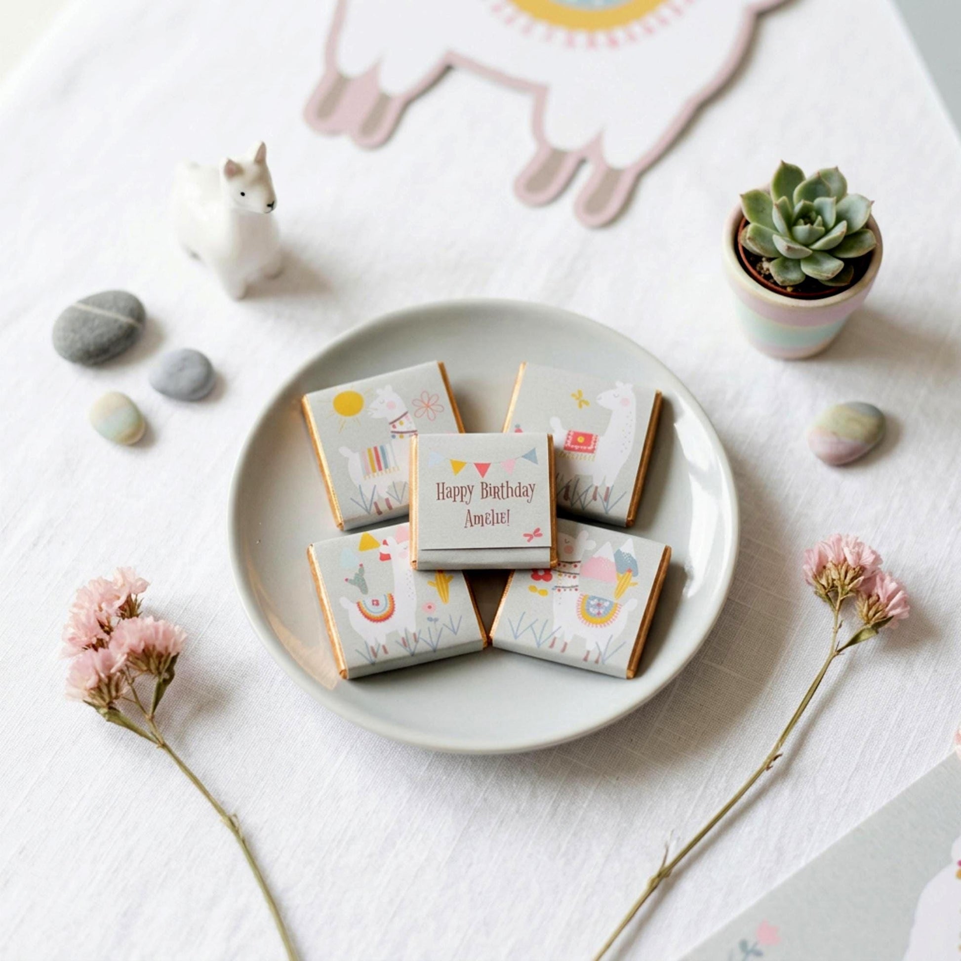 Personalised Llama Party Favours – Birthday, Baby Shower Party Treats