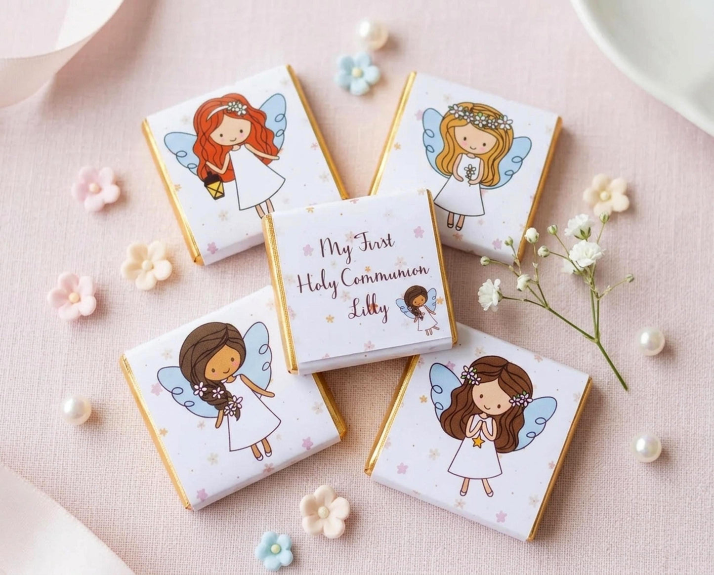 Personalised First Communion Favours for Girls – Religious Party Guest Treats