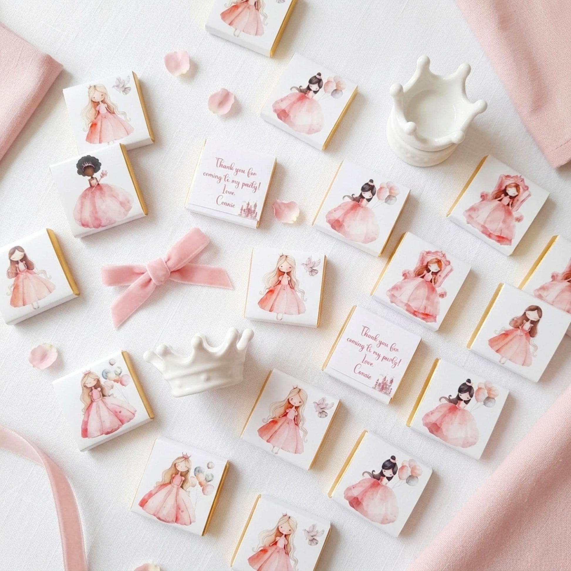 Personalised Princesses Birthday party favours – Fairy tale Treats