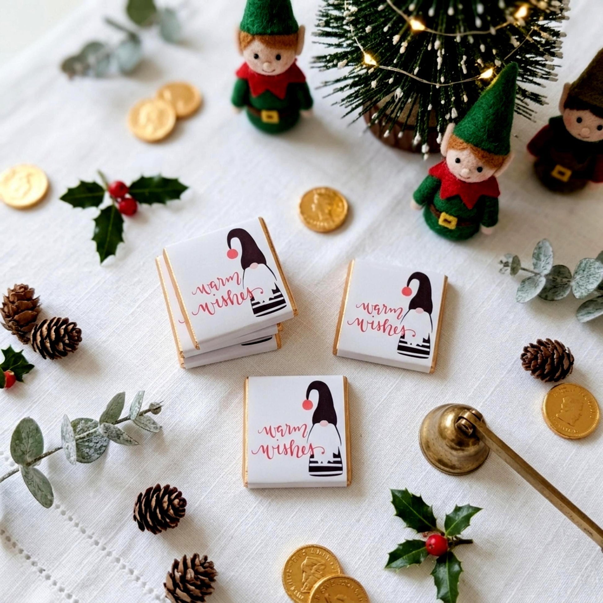 Personalised Christmas Chocolate Favours - Gonk Gnome