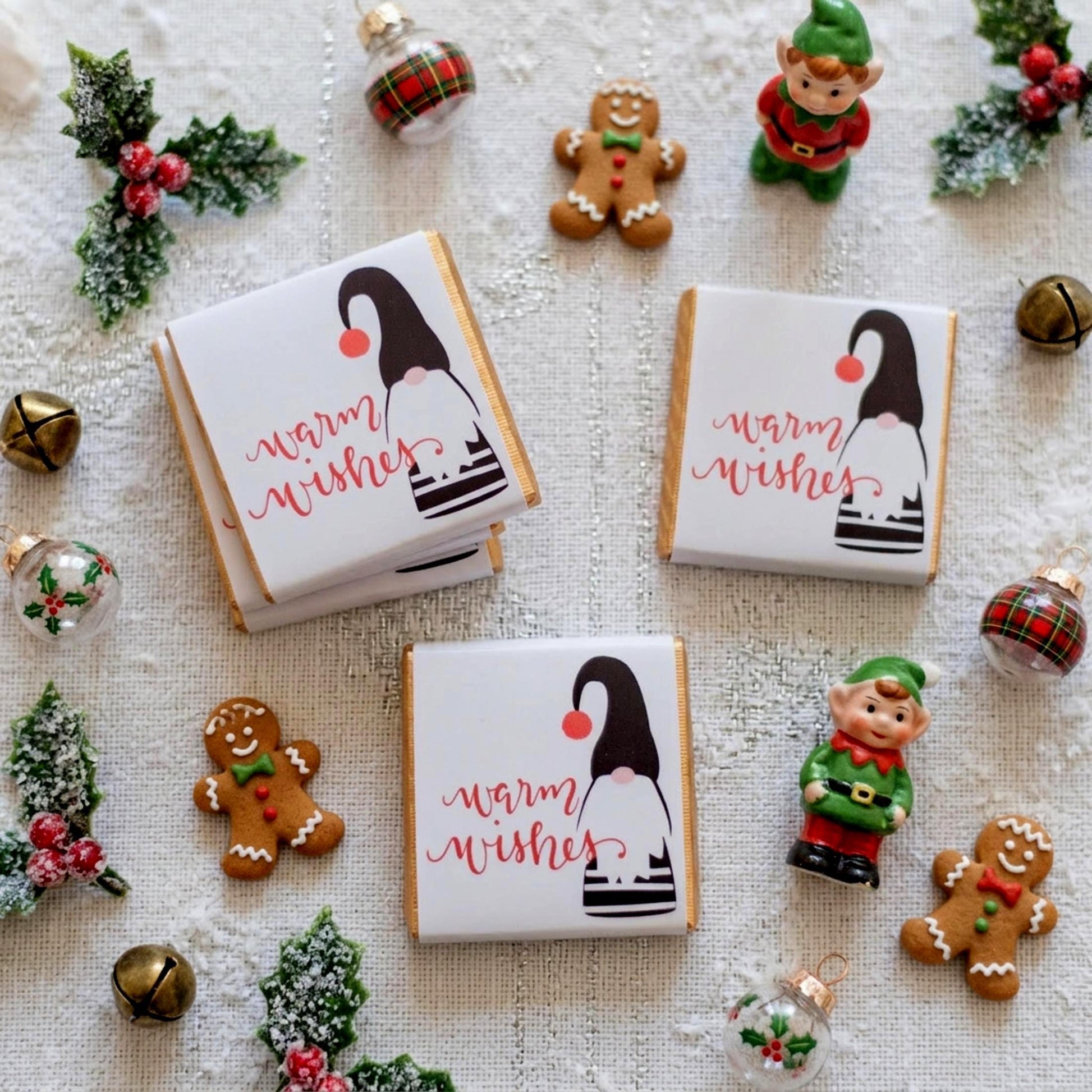 Personalised Christmas Chocolate Favours - Gonk Gnome