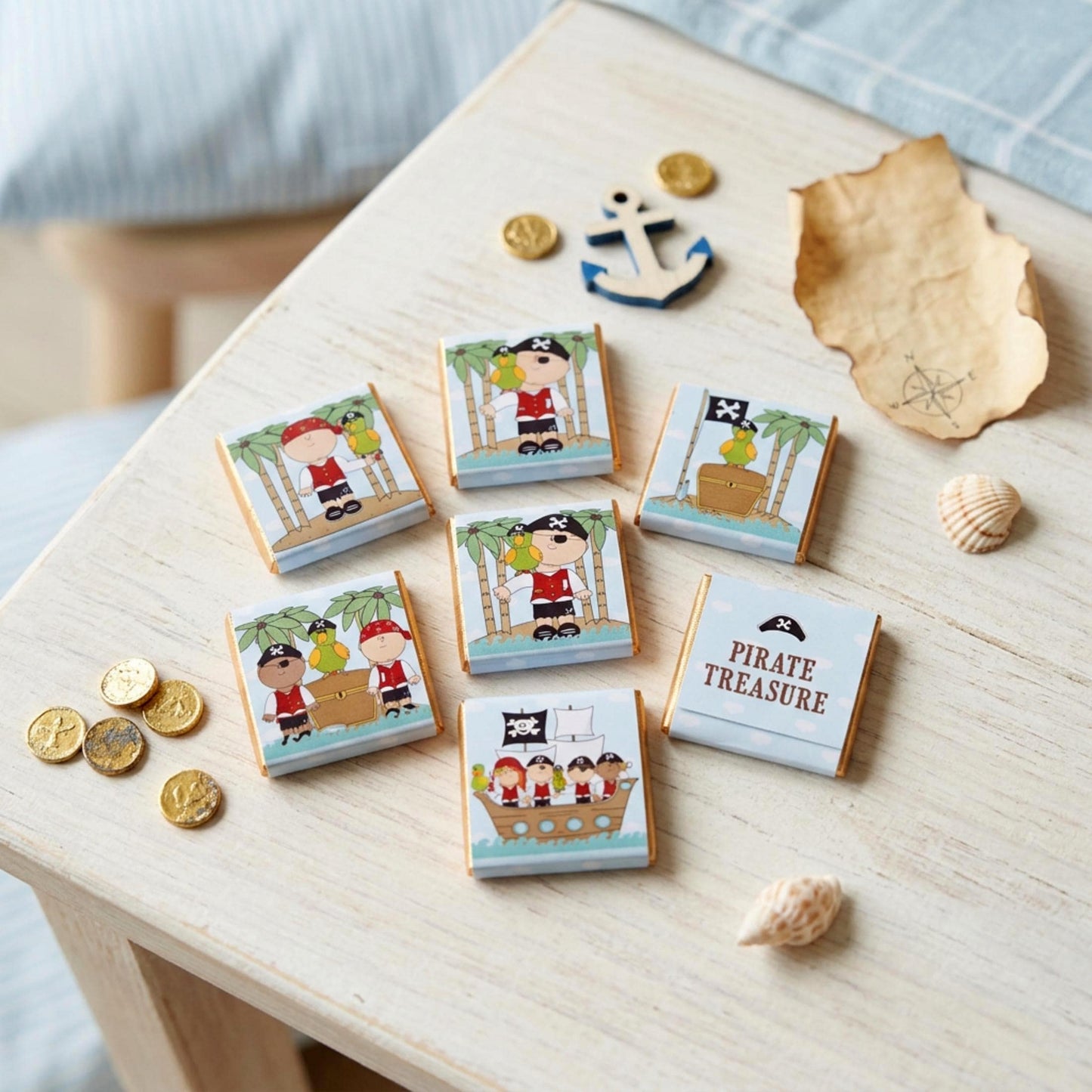 Personalised Pirate Birthday Party Favours – Treasure Hunt Treats