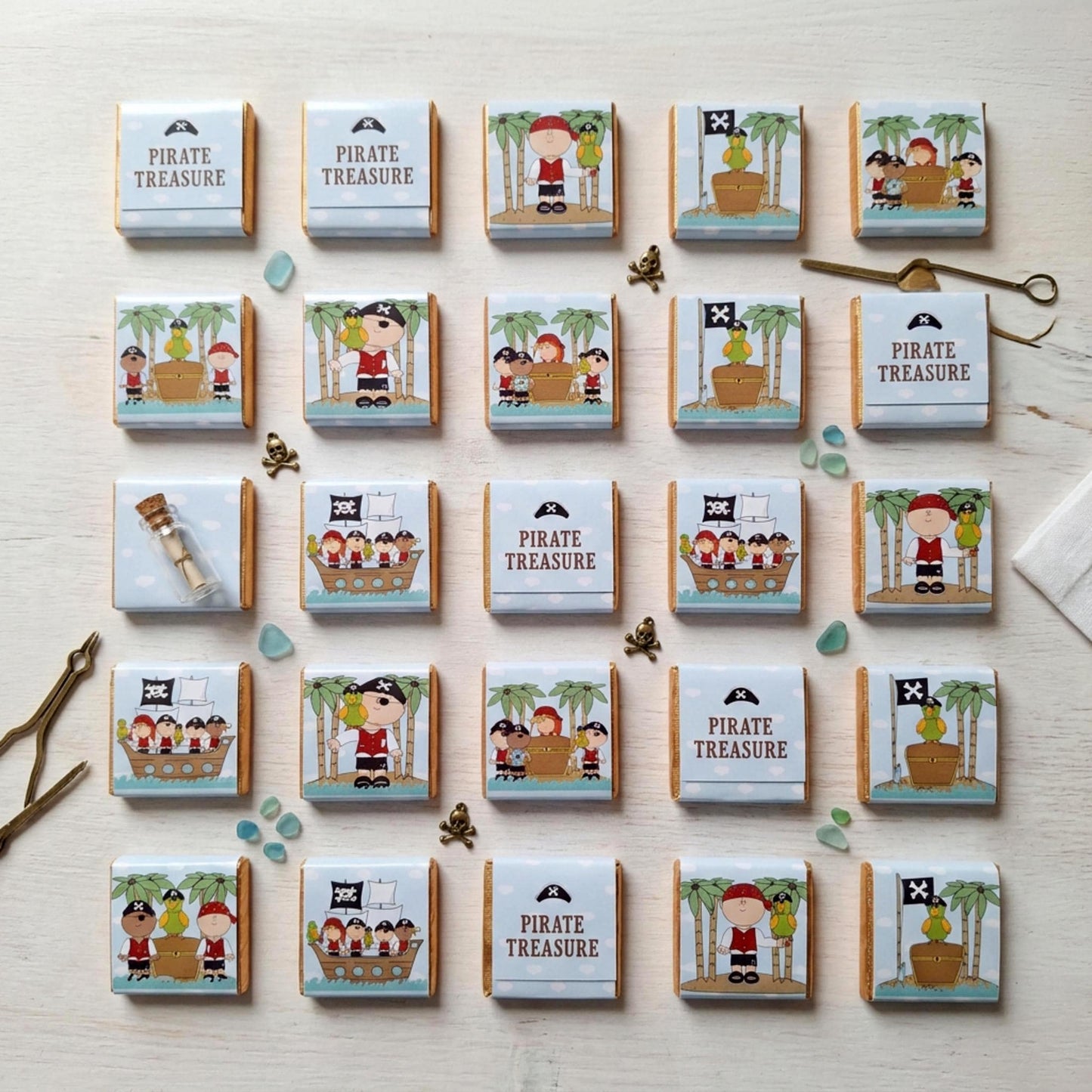 Personalised Pirate Birthday Party Favours – Treasure Hunt Treats