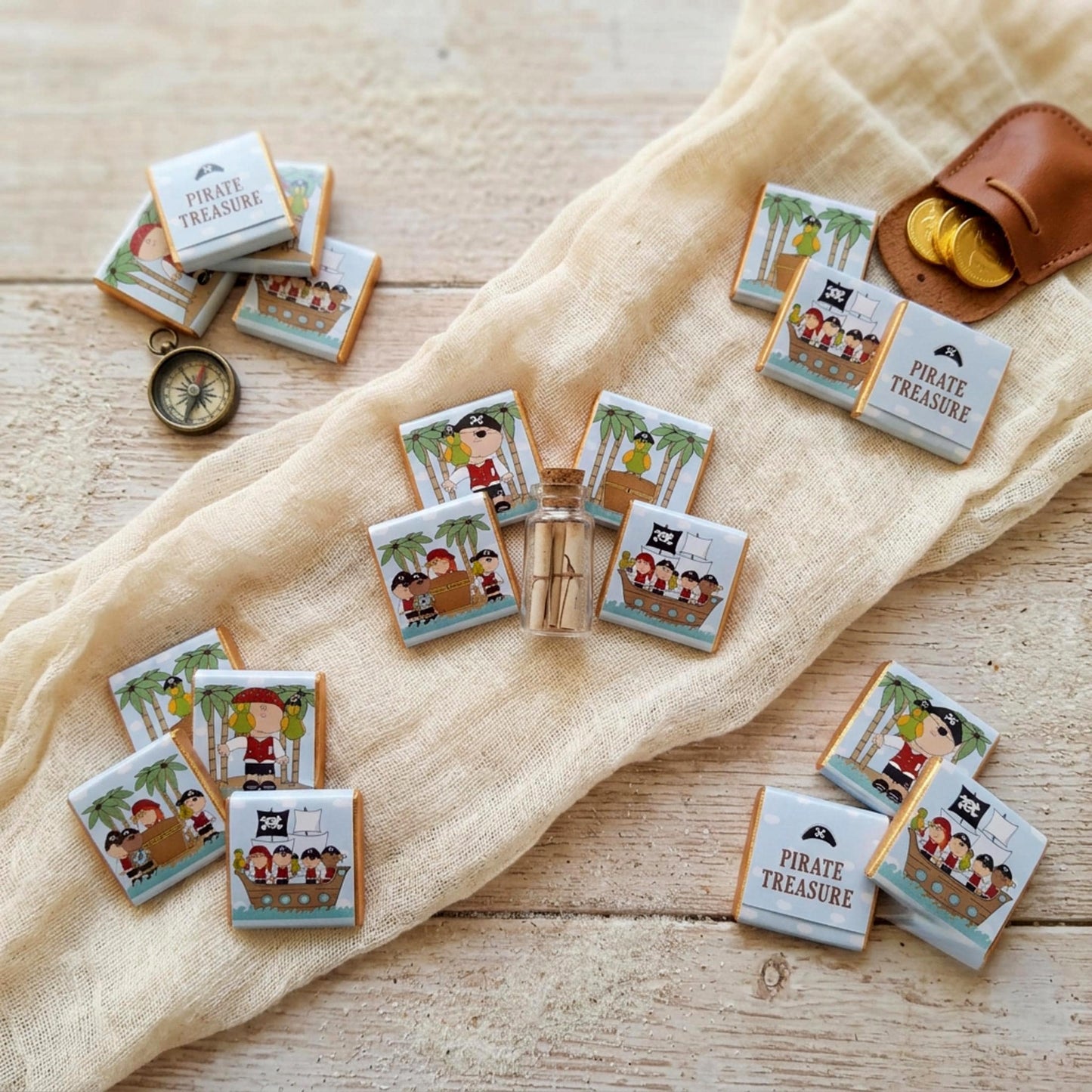 Personalised Pirate Birthday Party Favours – Treasure Hunt Treats