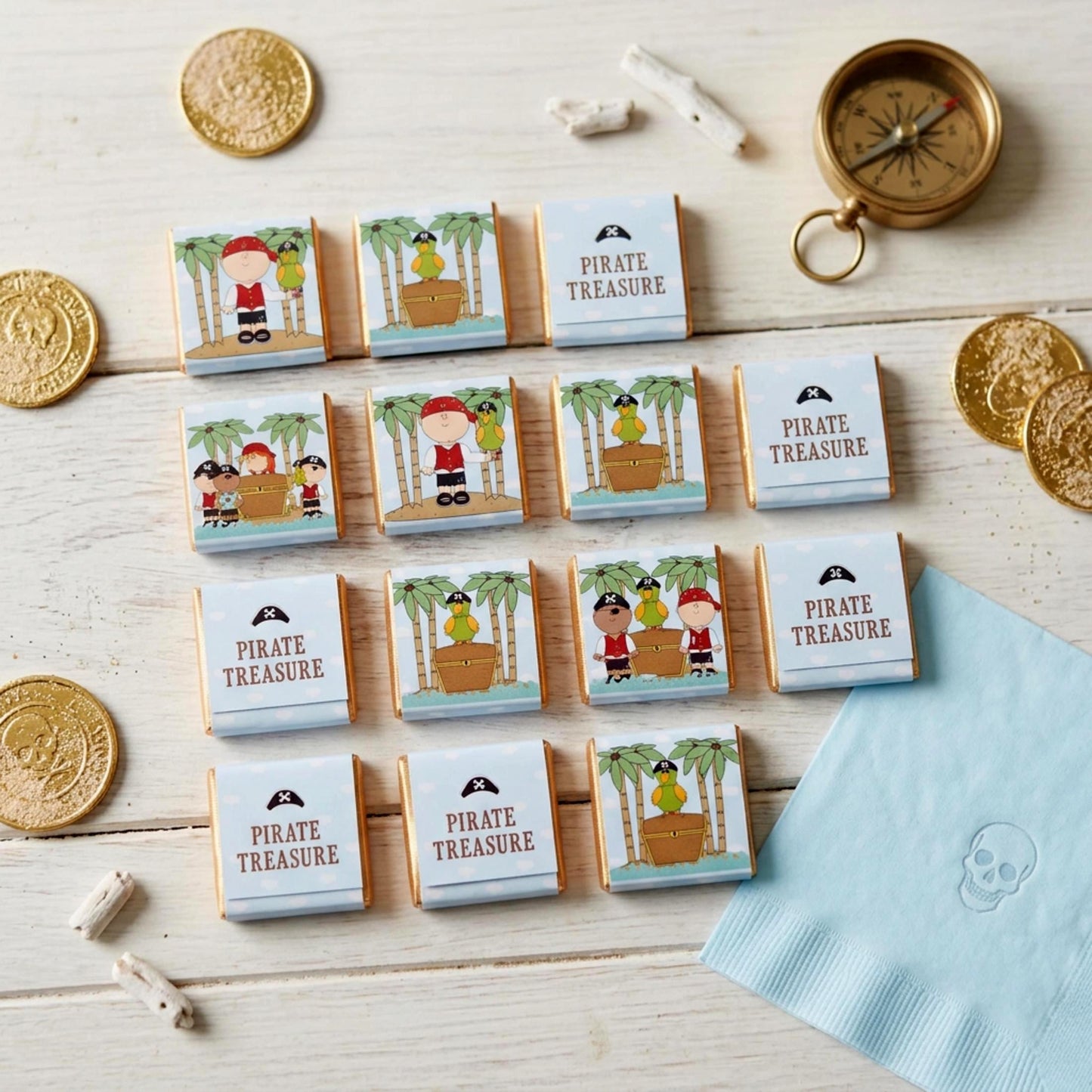 Personalised Pirate Birthday Party Favours – Treasure Hunt Treats