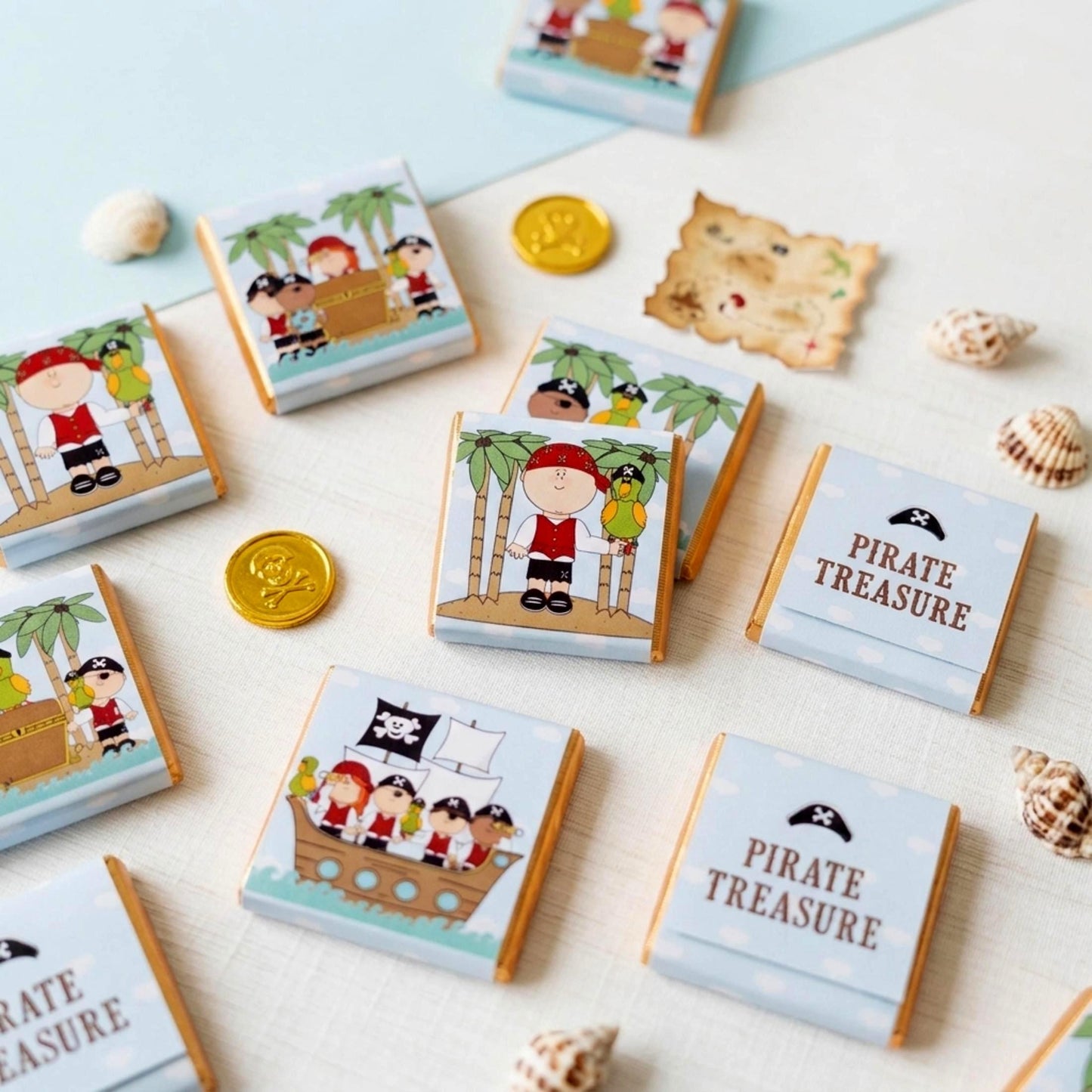 Personalised Pirate Birthday Party Favours – Treasure Hunt Treats