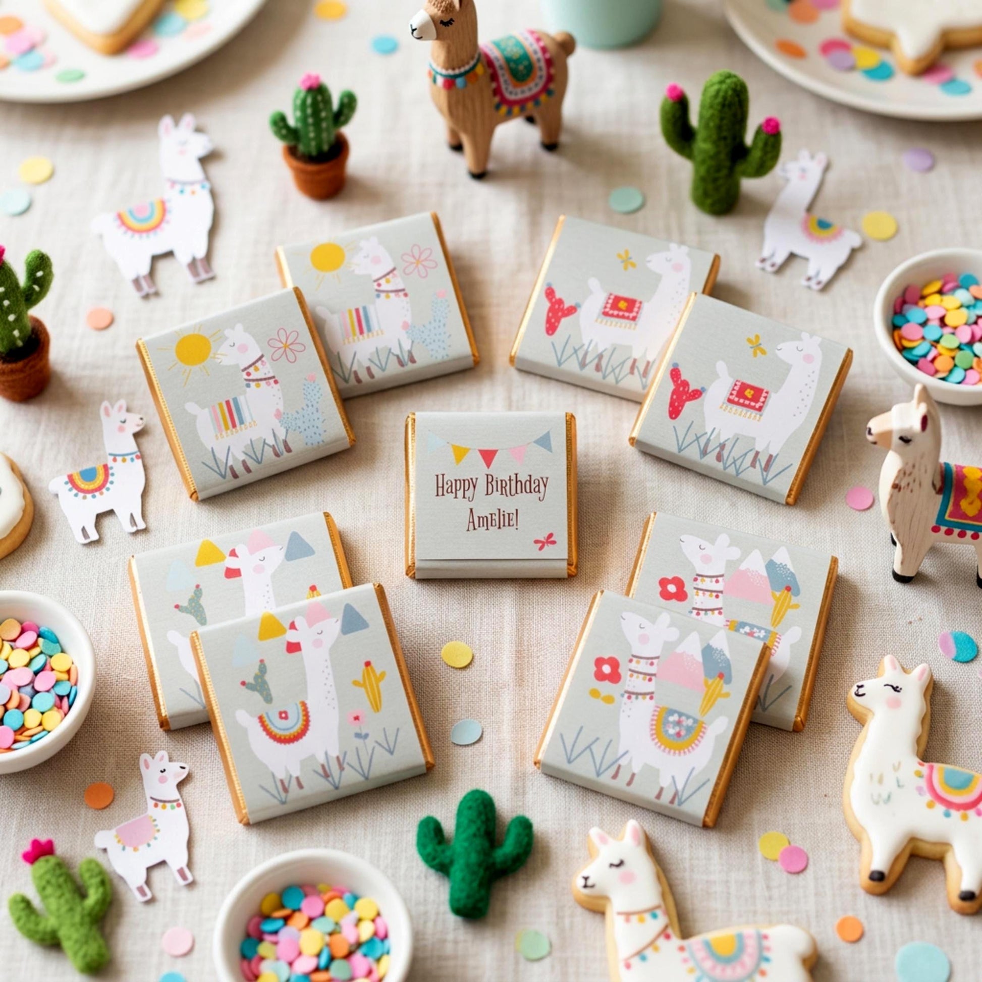 Personalised Llama Party Favours – Birthday, Baby Shower Party Treats