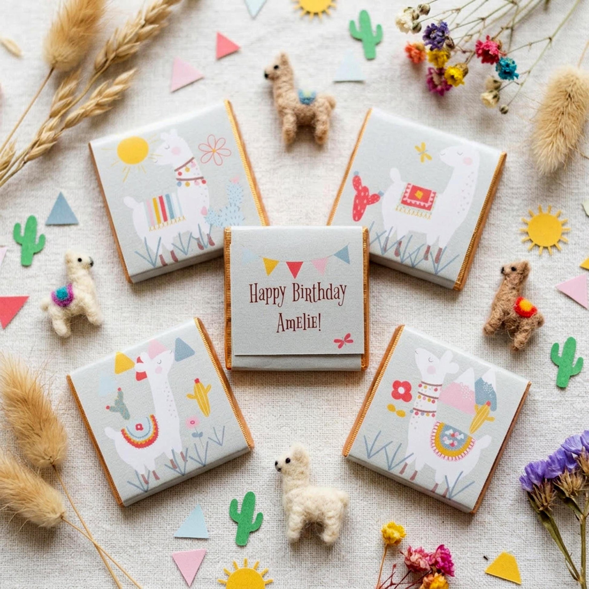 Personalised Llama Party Favours – Birthday, Baby Shower Party Treats