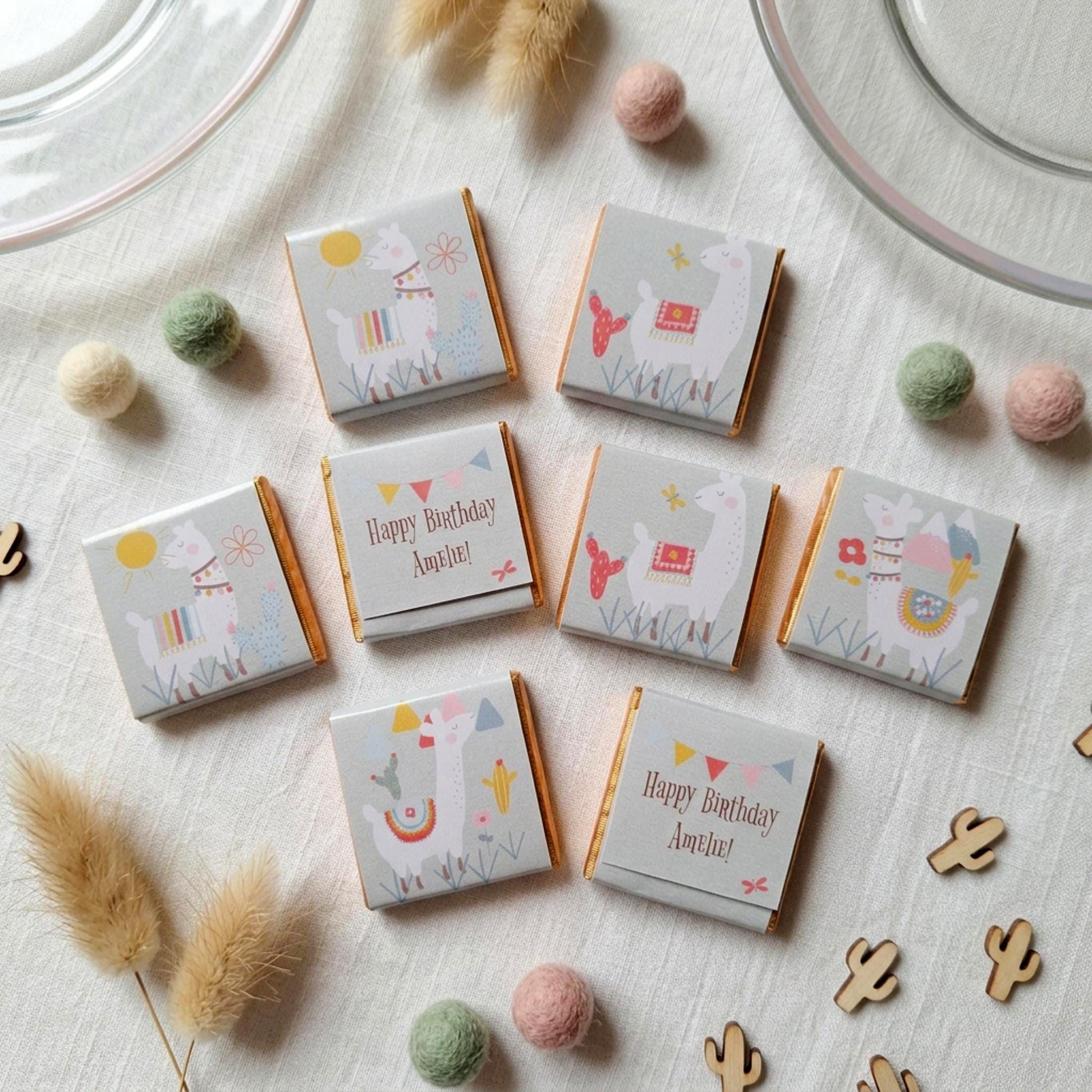 Personalised Llama Party Favours – Birthday, Baby Shower Party Treats