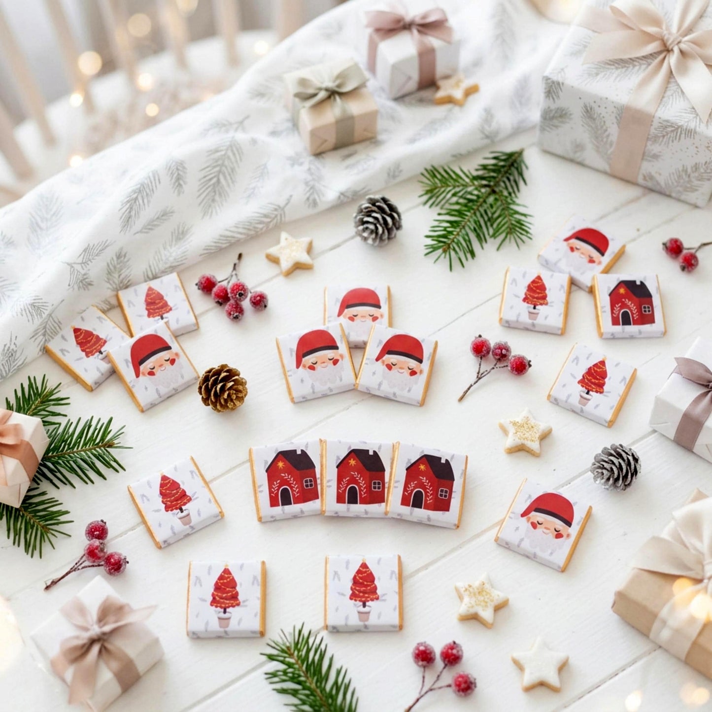 Personalised Christmas Party Favours for Children, Xmas motifs