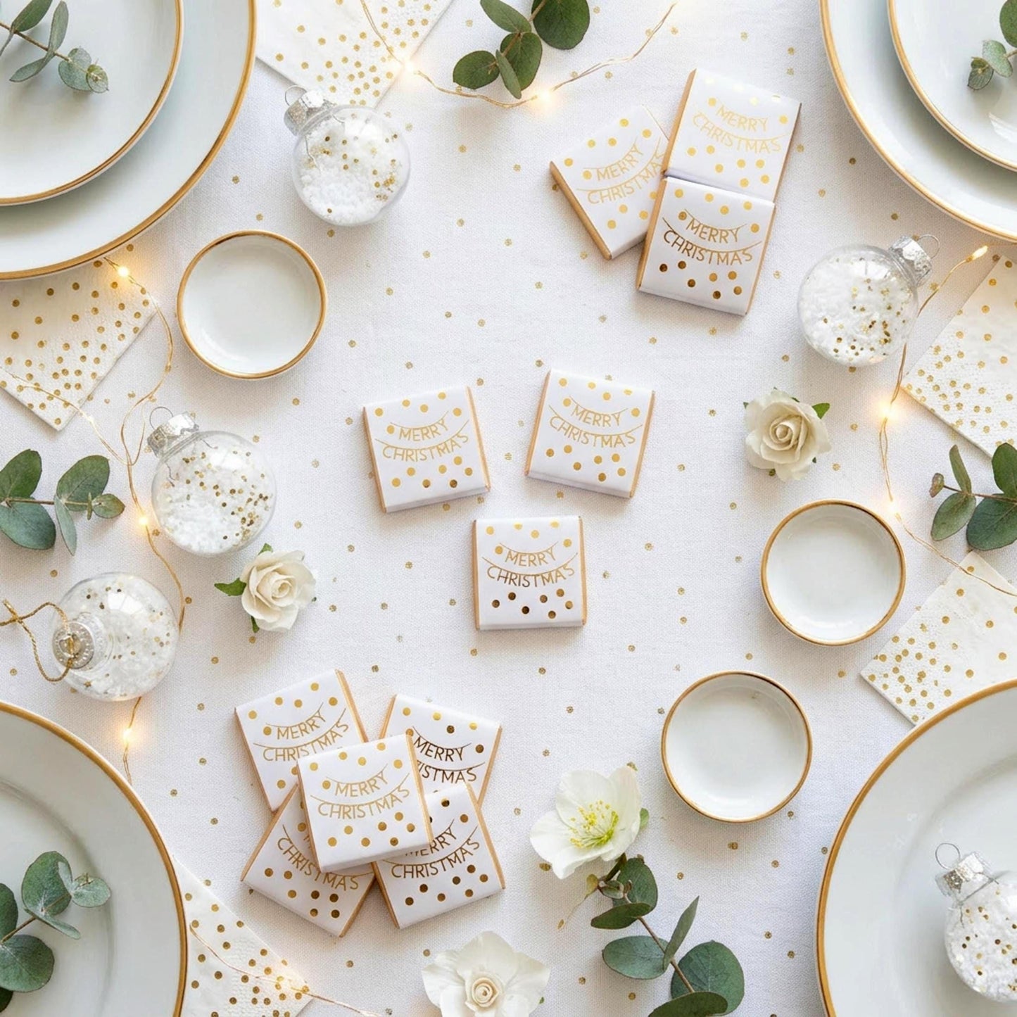 Personalised Merry Christmas Party Favours – Gold Foiled Festive Treats