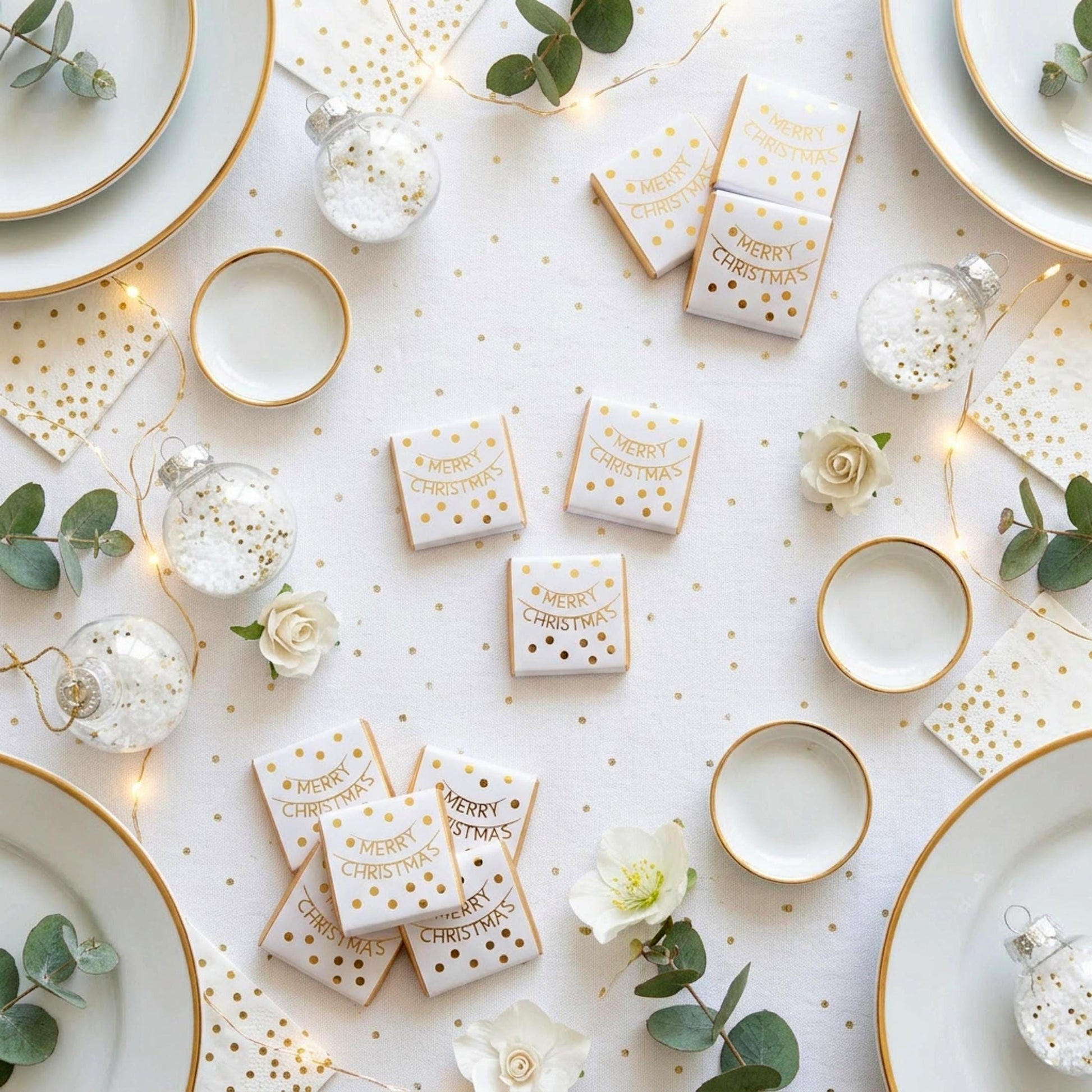 Personalised Merry Christmas Party Favours – Gold Foiled Festive Treats