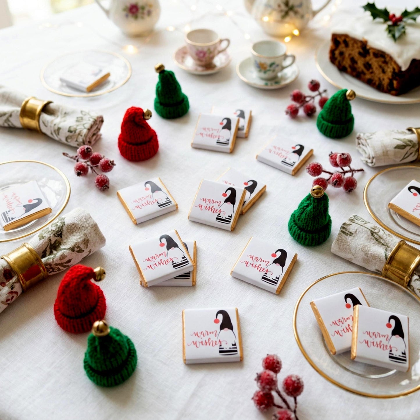 Personalised Christmas Chocolate Favours - Gonk Gnome
