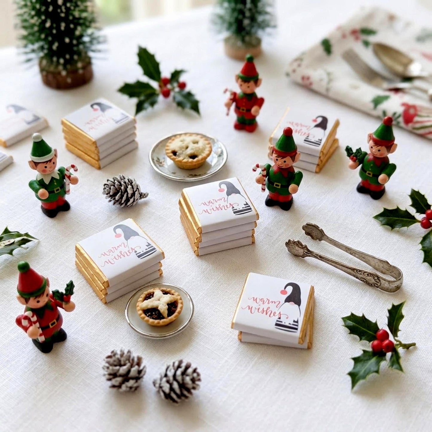 Personalised Christmas Chocolate Favours - Gonk Gnome
