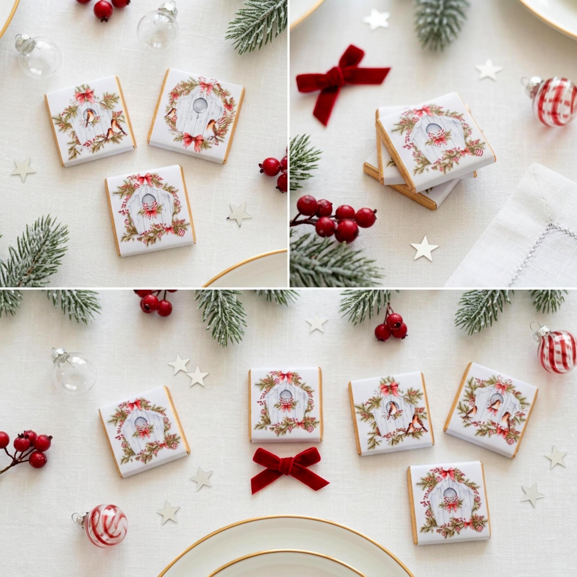 Personalised Christmas Festive Birds Party Favours