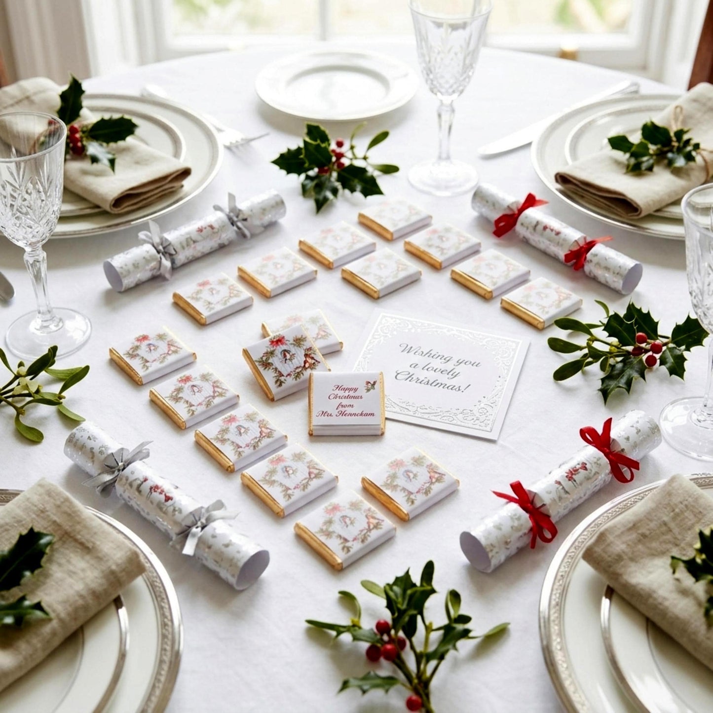 Personalised Christmas Festive Birds Party Favours