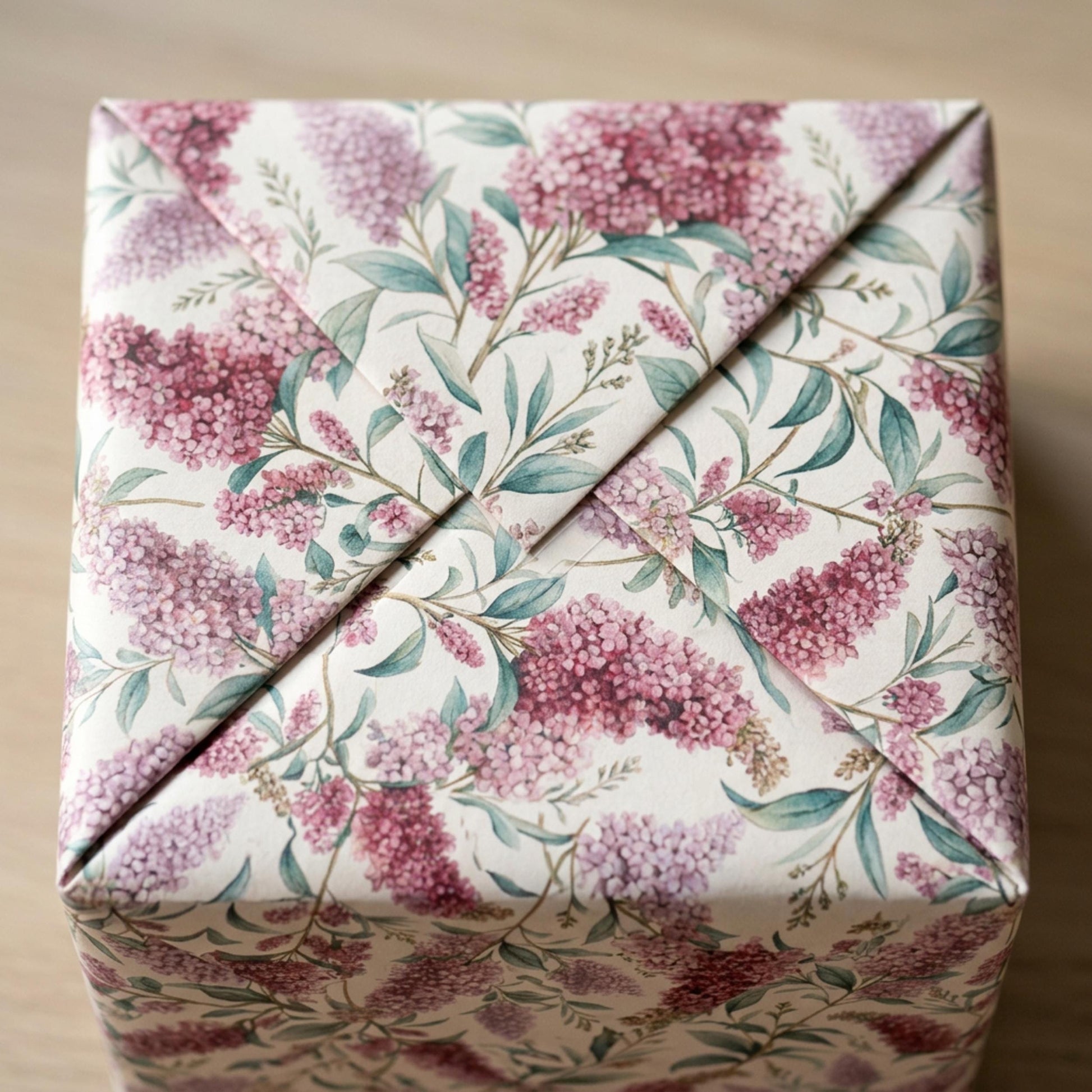 Vintage Buddleja Gift Paper, Butterfly Bush Wrap Sheet, large size