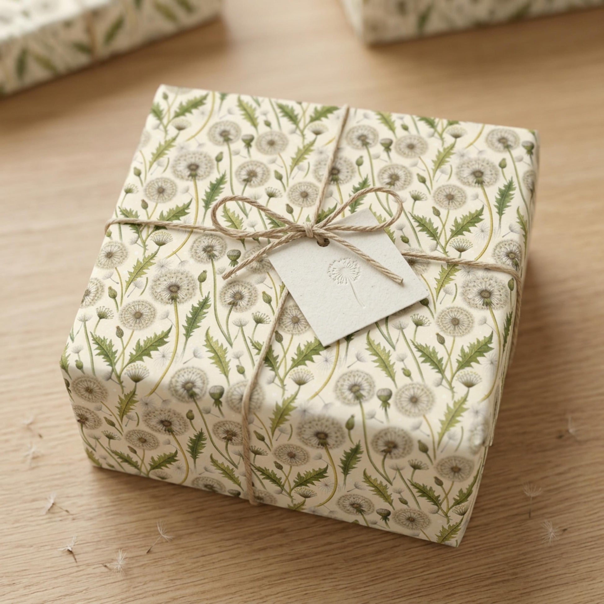 Vintage Dandelion Wrapping Paper, Botanical Gift Wrap Sheet, Large Size
