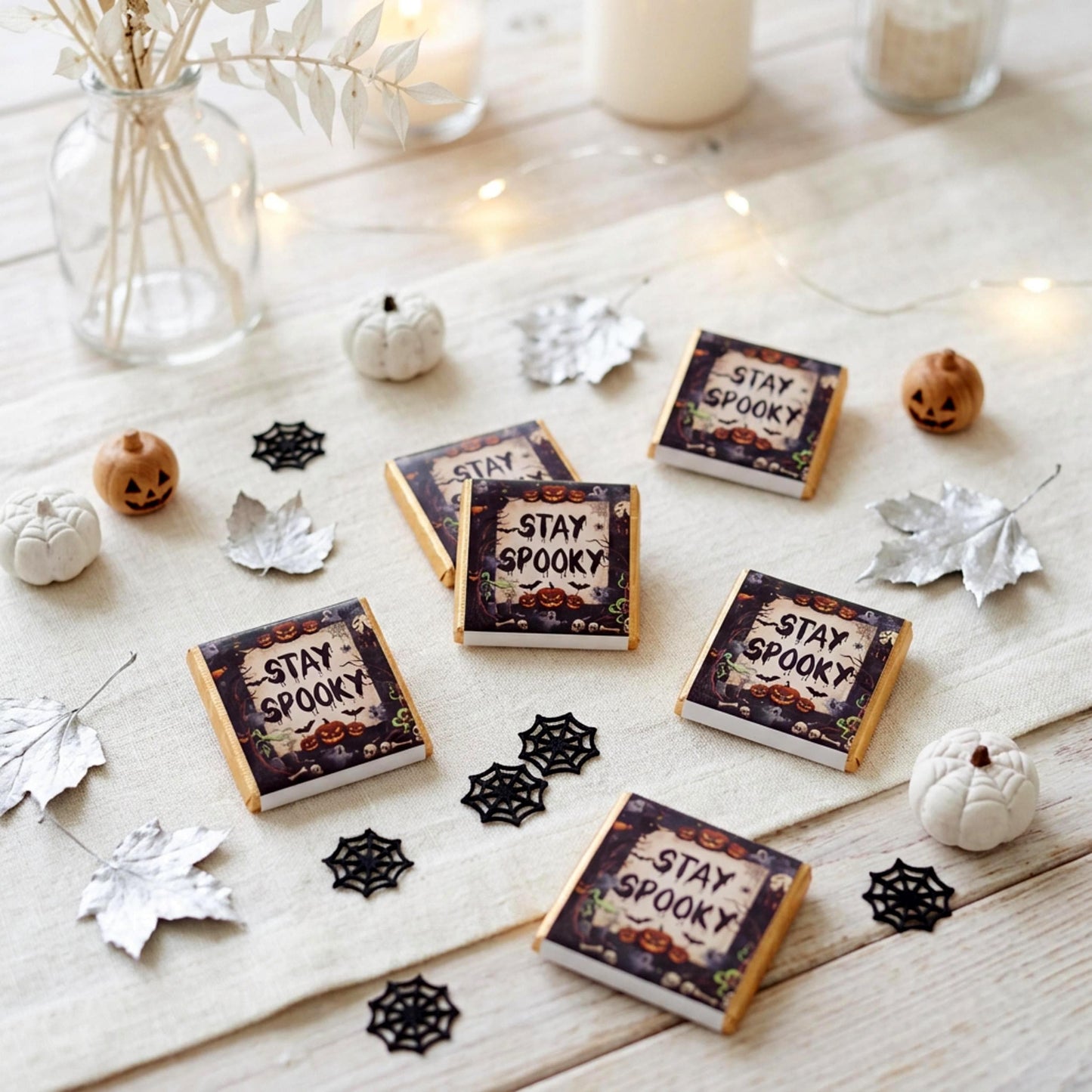 Personalised Stay Spooky Halloween Chocolate Favours - Gothic Party Bag Fillers - Trick or Treat Sweets