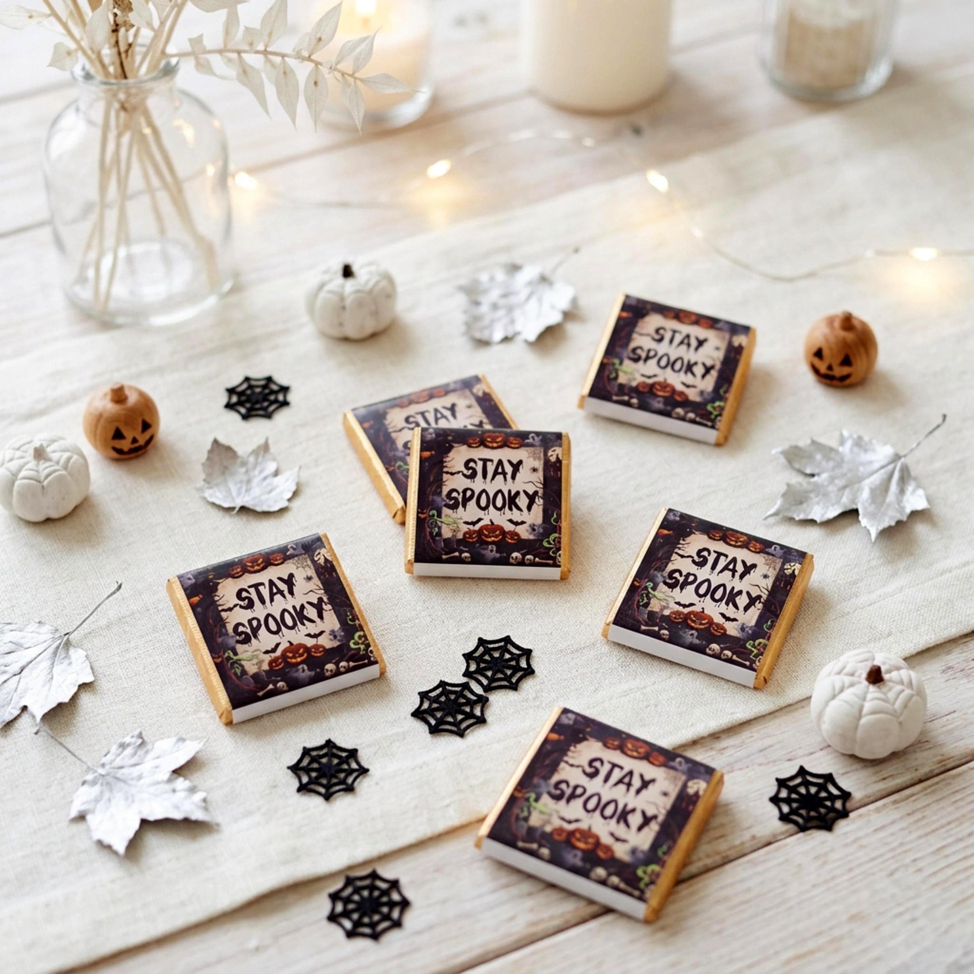 Personalised Stay Spooky Halloween Chocolate Favours - Gothic Party Bag Fillers - Trick or Treat Sweets