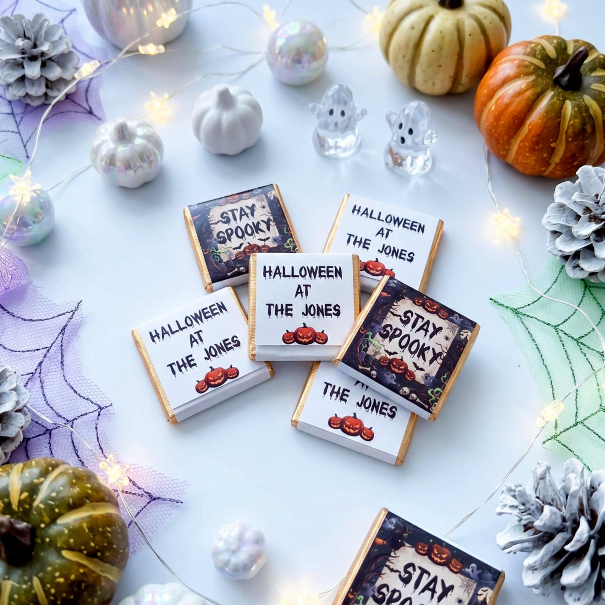 Personalised Stay Spooky Halloween Chocolate Favours - Gothic Party Bag Fillers - Trick or Treat Sweets