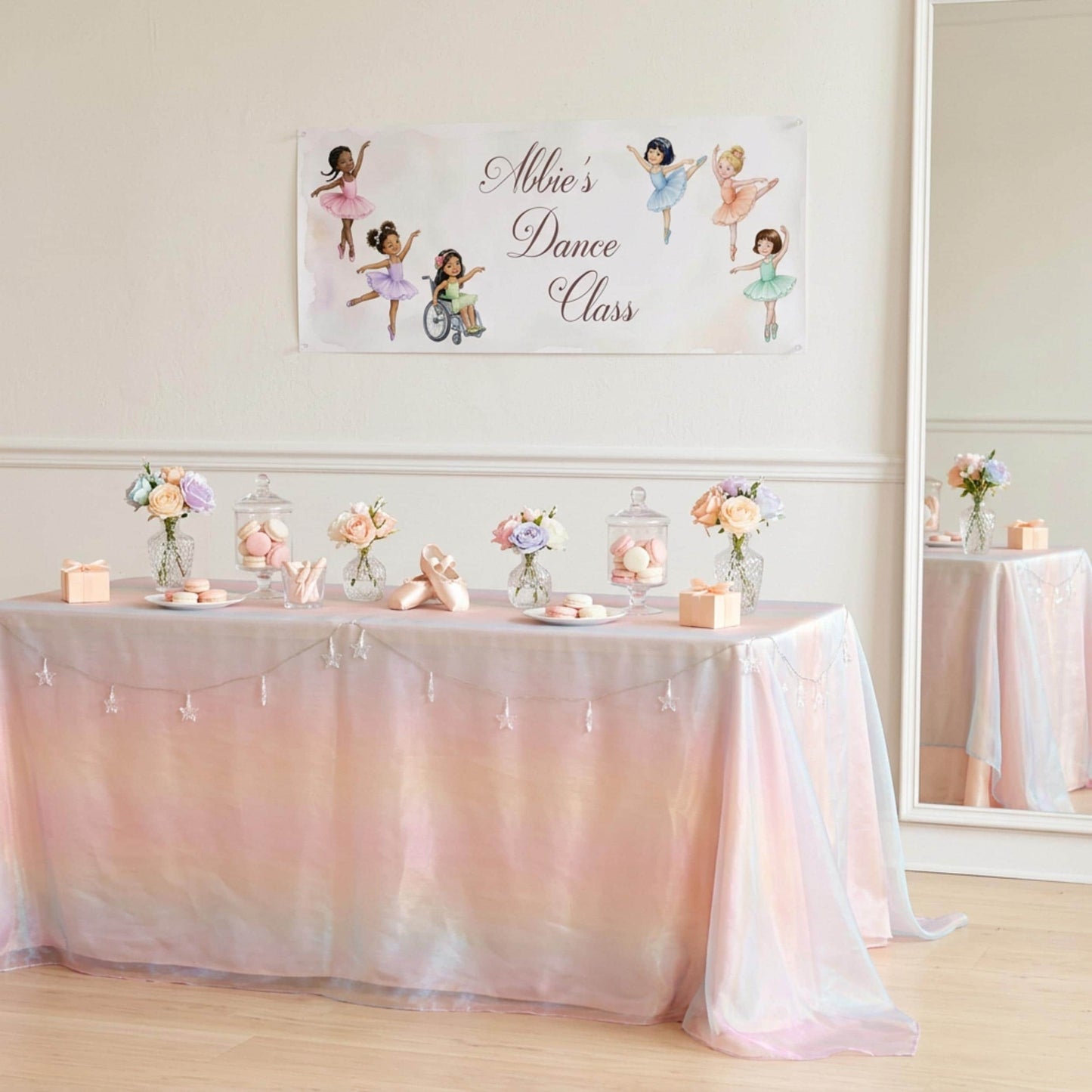 Personalised Ballerinas Banner - Birthday, Dance Class, Party Decor