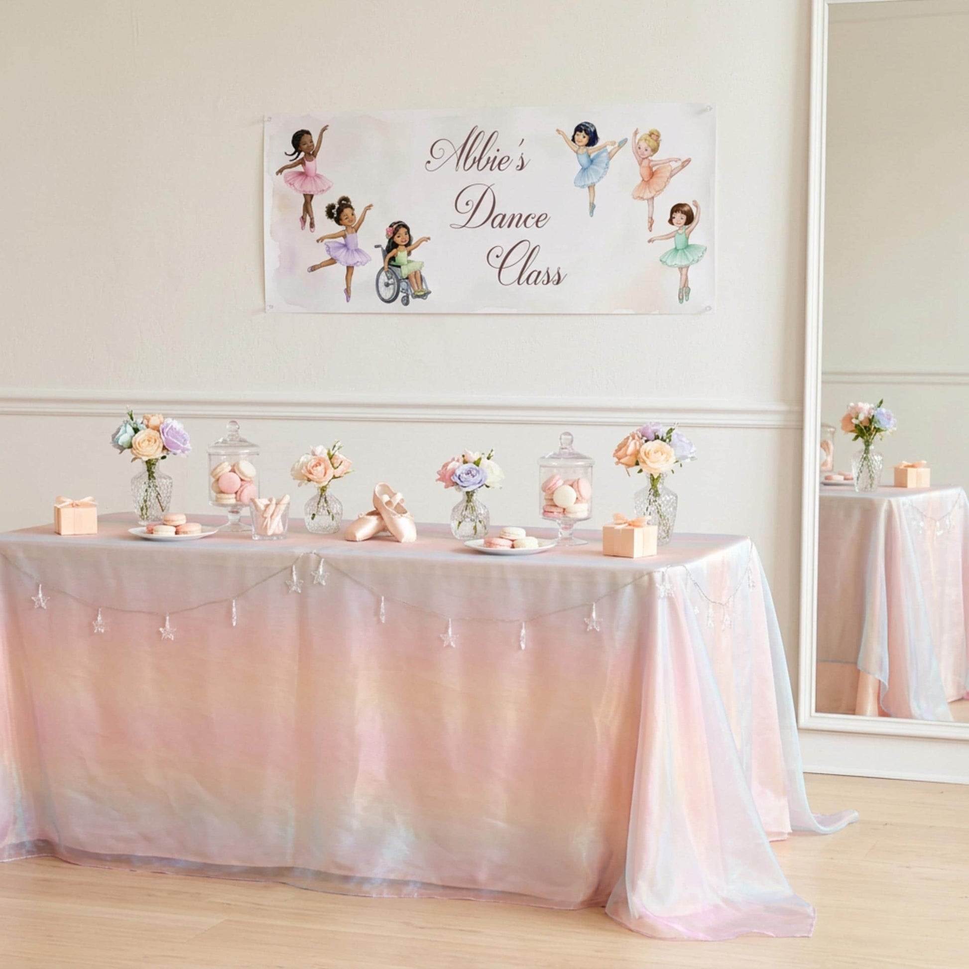 Personalised Ballerinas Banner - Birthday, Dance Class, Party Decor