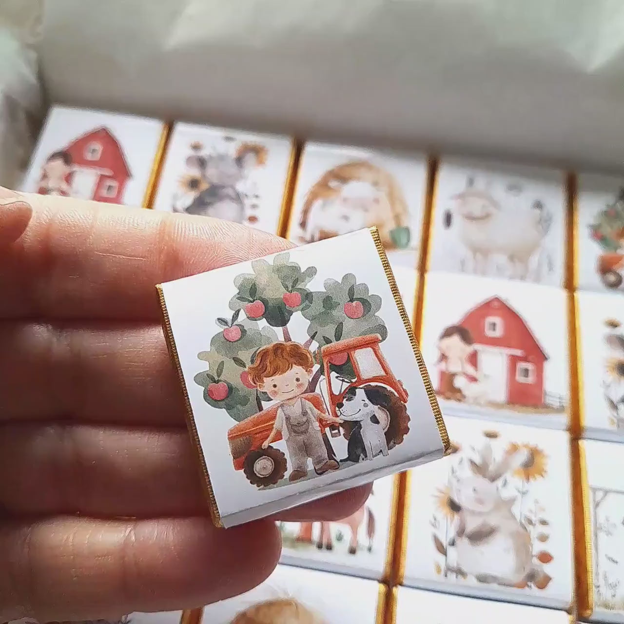 Personalised Farmyard Chocolate Favours –  Farm Birthday Party Treats