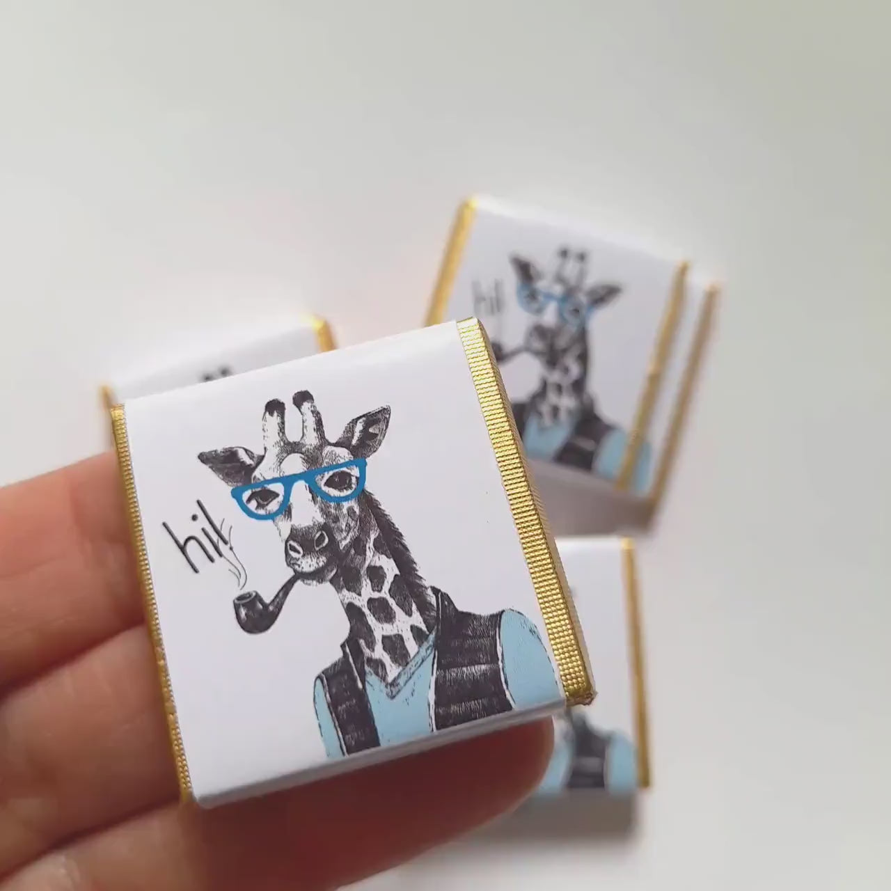 Personalised Giraffe Party Favours – Hipster Birthday Guest Treats