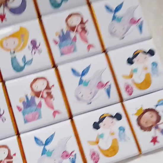 Personalised Mermaid Party Favours - Under the Sea Birthday Chocolate Treats - Ocean Theme Party Bag Fillers