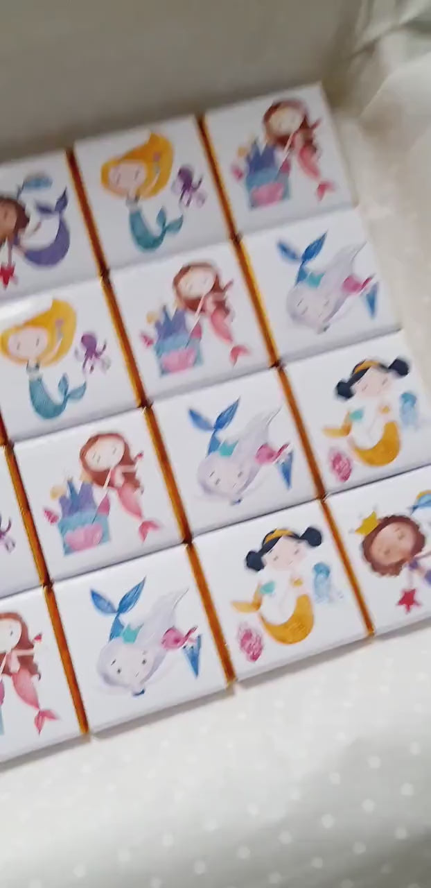 Personalised Mermaid Party Favours - Under the Sea Birthday Chocolate Treats - Ocean Theme Party Bag Fillers