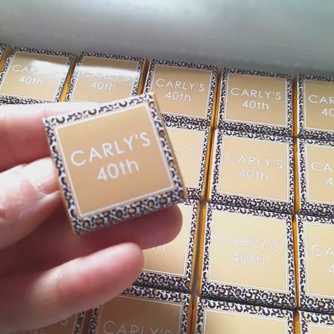 Personalised Leopard Print 30th Birthday Chocolates – Custom Party Favours