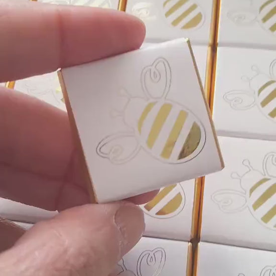 Personalised Golden Bee Party Chocolates – Bumblebee Personalised Birthday Favours