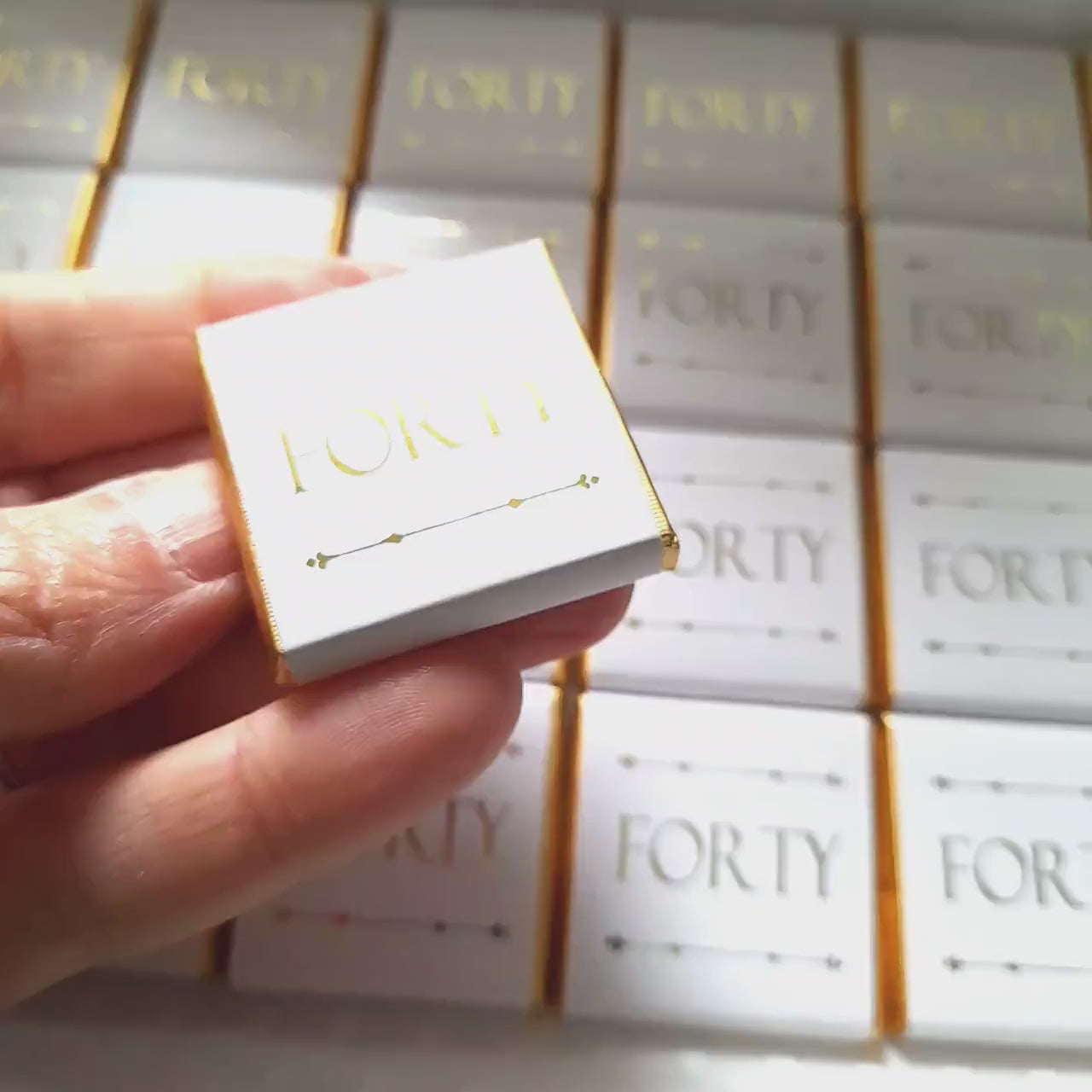 Personalised Gold Foiled Milestone Birthday Chocolates – Luxury Guest Favours