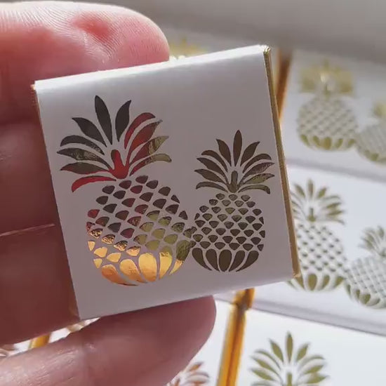 Personalised Golden Pineapple Chocolates – Tropical Wedding Favours, Luau Party Bag Filler