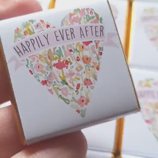 Personalised Wedding Chocolate Favours - Happily Ever After Treats - Custom Table Decor