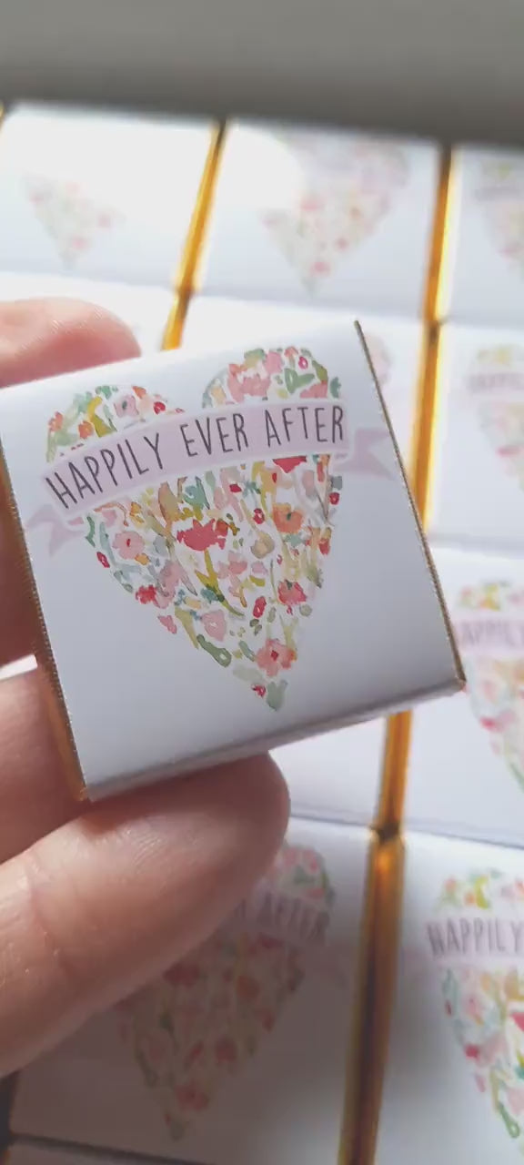 Personalised Wedding Chocolate Favours - Happily Ever After Treats - Custom Table Decor