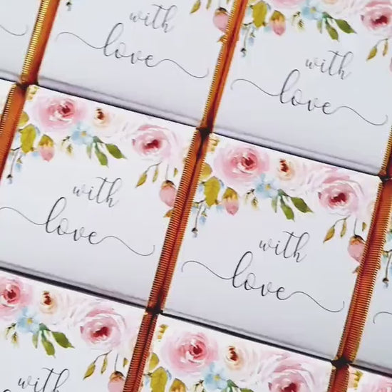 With Love Personalised  Birthday Favours