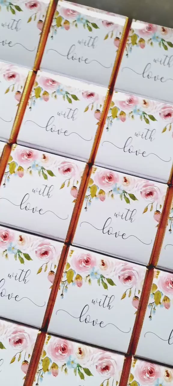 With Love Personalised  Birthday Favours