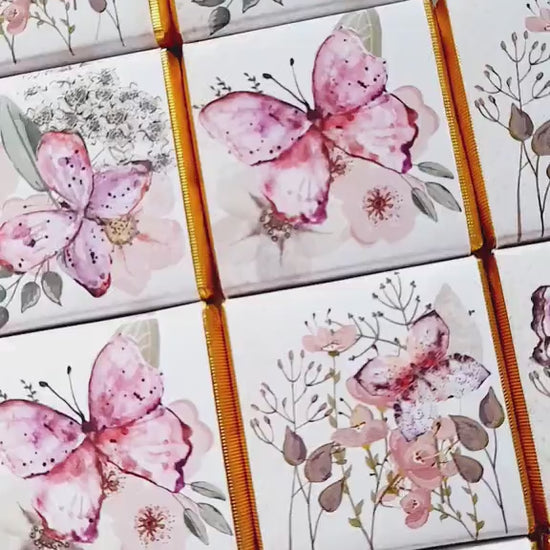 Personalised Butterfly Birthday Favours - Pink Garden Theme Party Bag Fillers - Butterfly Baby Shower Treats